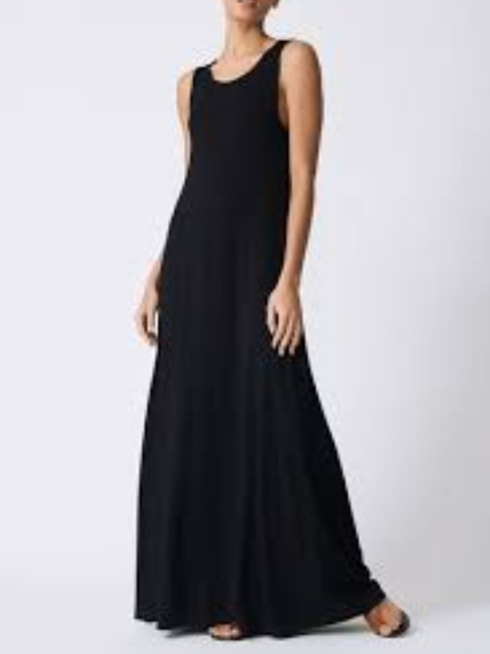 Chico's Travelers Women's Size 2/Large Black Sleeveless Slinky Maxie Dress
